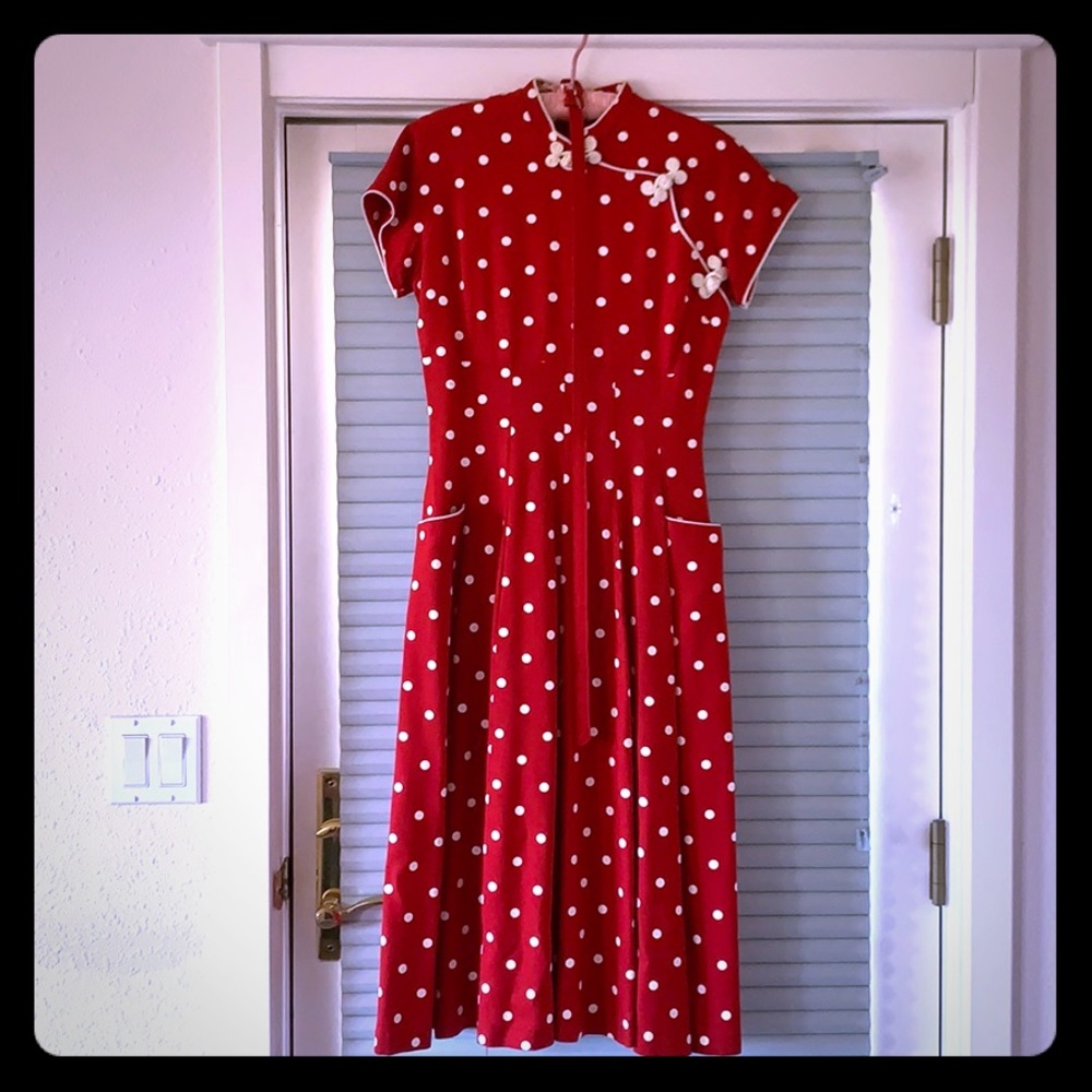 Red Polka Dot Vintage Dress